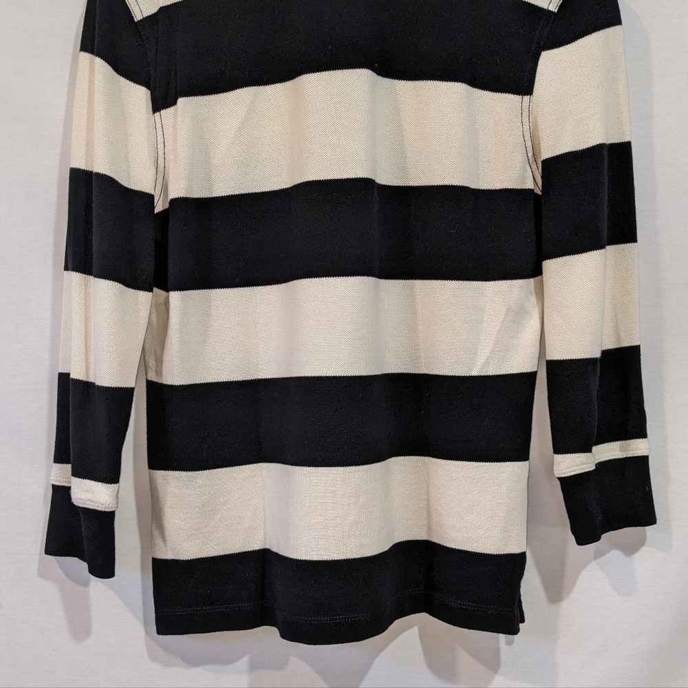 Lauren Ralph Lauren 100% Cotton Striped Rugby 3/4 Shirt Size Small - Picture 11 of 12